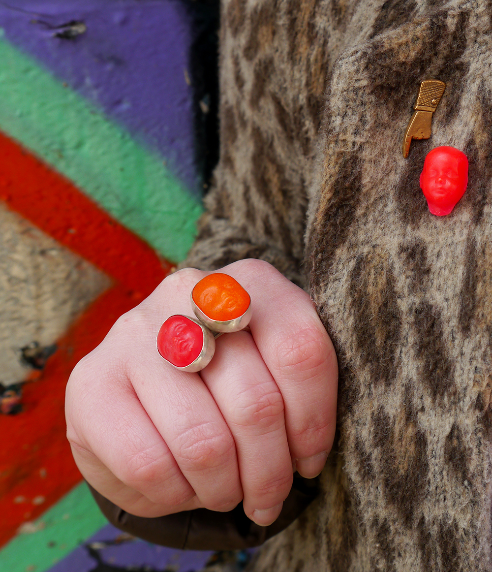 Helen's Handmade Jewels Etsy Craft Party, Edinburgh, crafting, diy project, DIY fashion, watermelon print, Warehouse Leopard print coat, New Look jeans, Youth Rise Up skeleton shoes, Sugar and Vice, Sugar & Vice weather necklace, eye bag, googly eye, Scottish Fashion blogger, fashion blogger, blogging duo, jewellery, Datter Industries