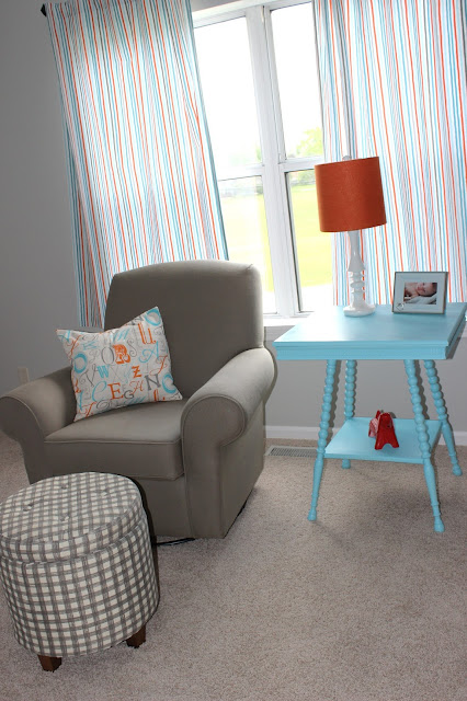 Quick and Easy Aqua End Table Makeover