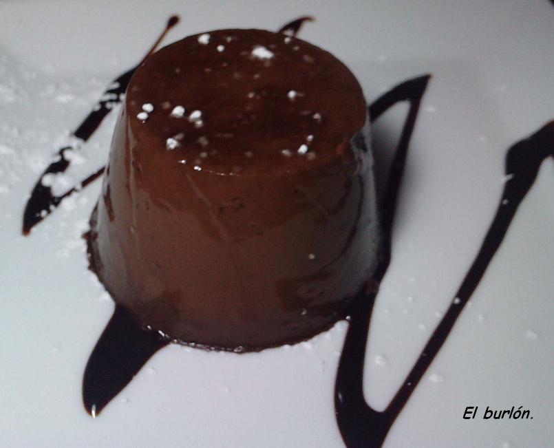 el burlón Flan de chocolate con AgarAgar.