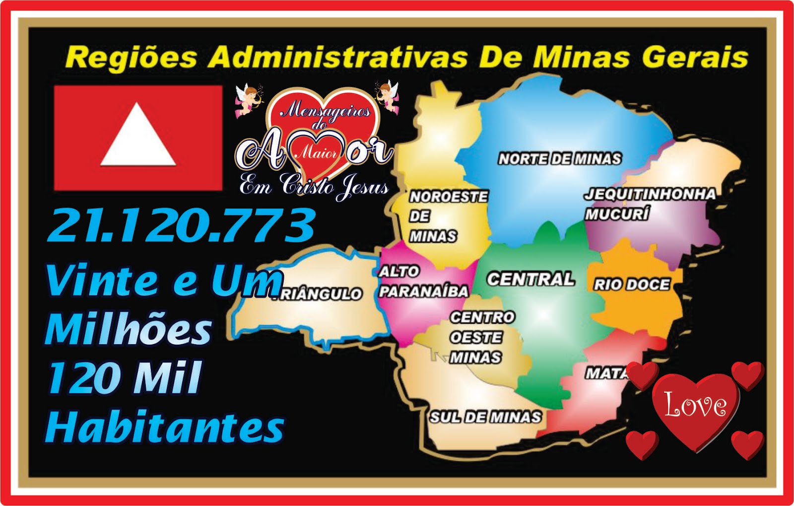 Mapa do Estado de Minas Gerais