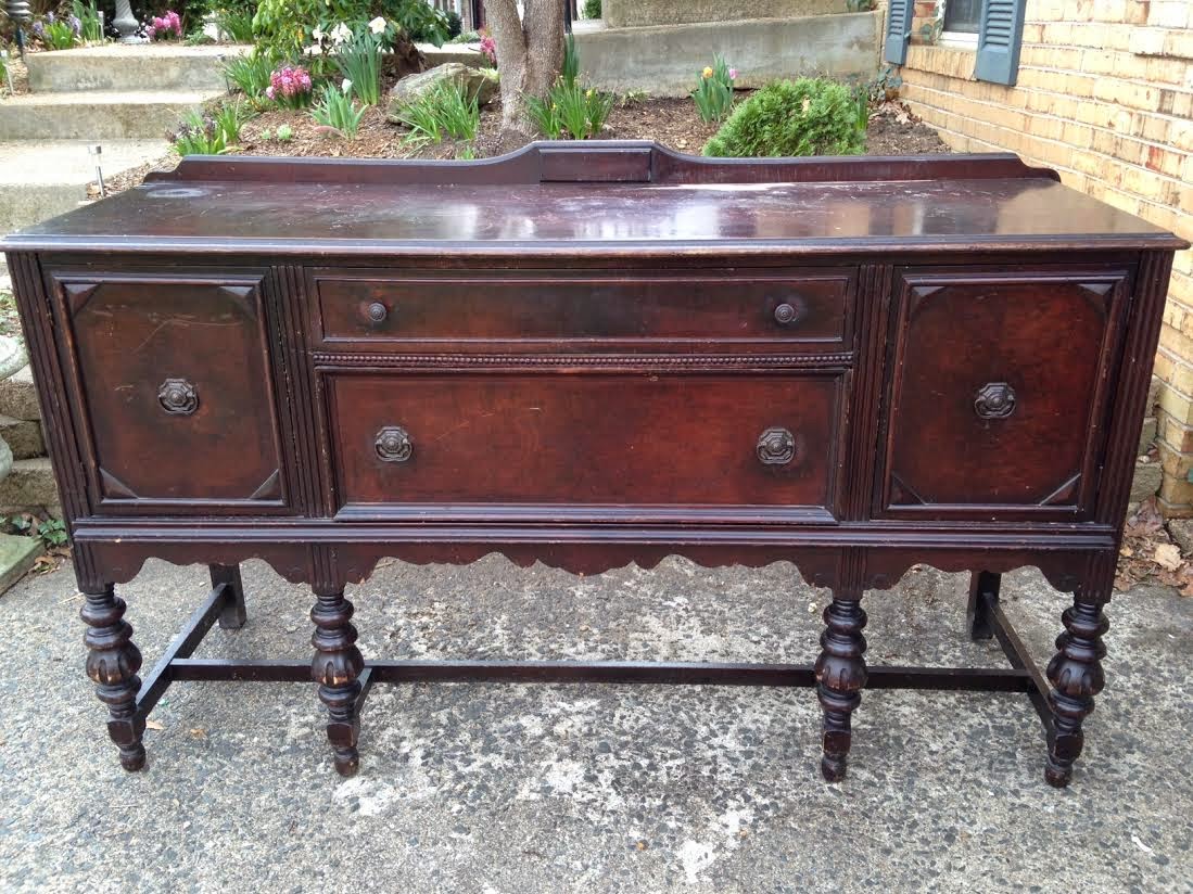 Vintage Country Style Vintage Buffet Before & After