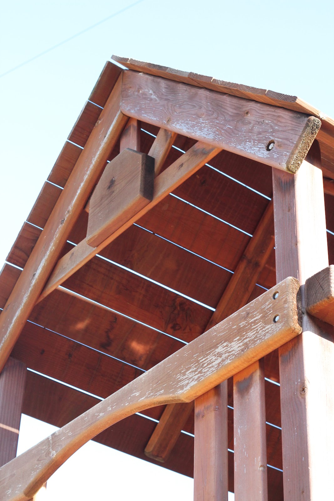 DIY Wood Staining a Kids Swing Set Livin' the Mommy Life