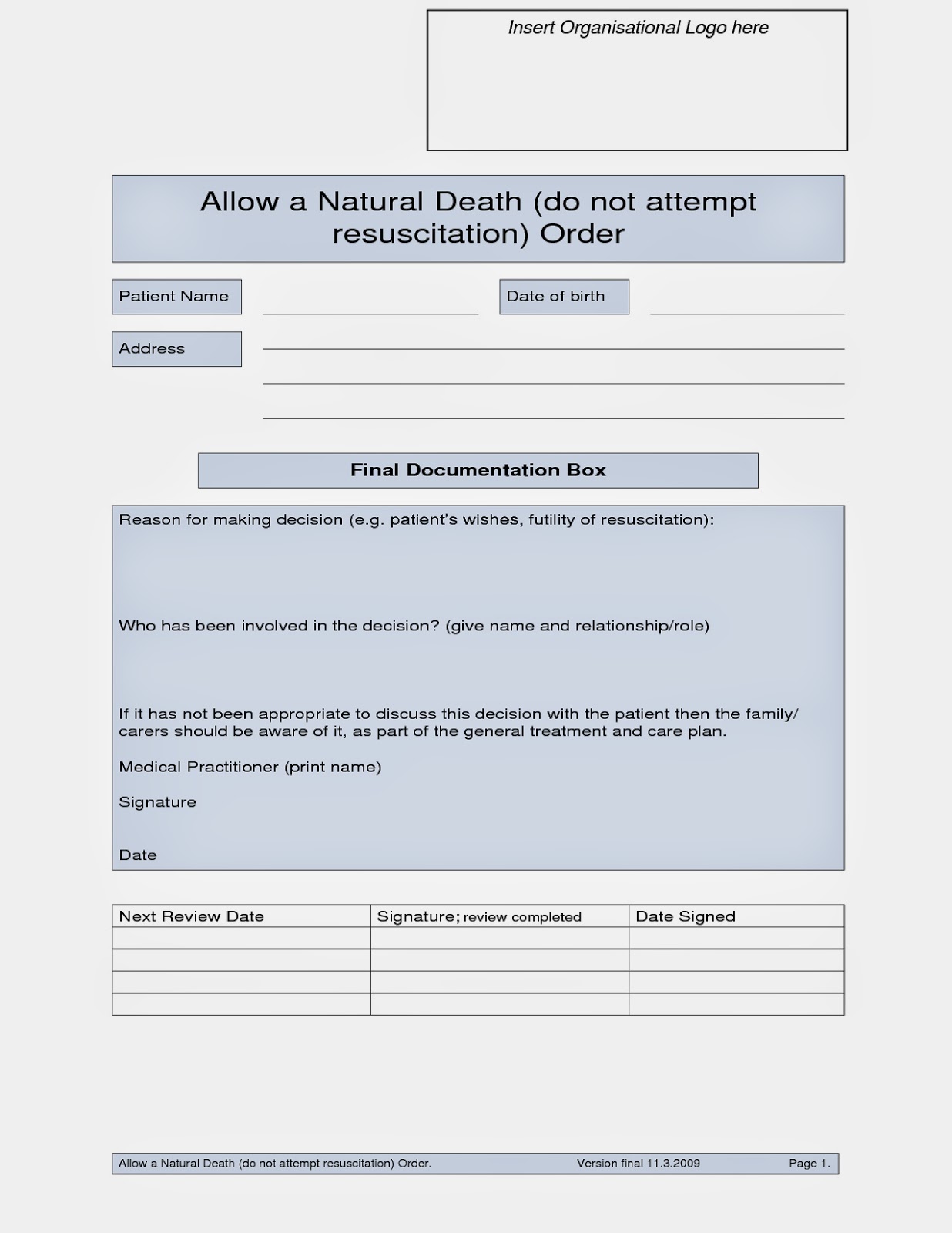 Dnr forms