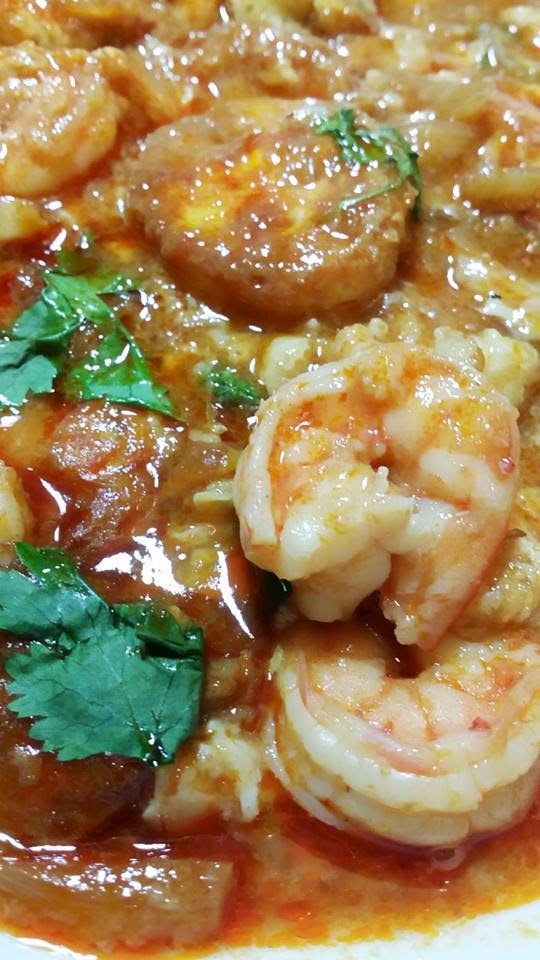 Prawn & Egg Tofu in Chilli Crab Sauce by Lily Teo
