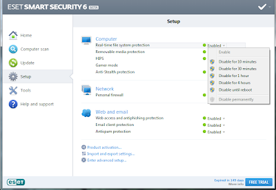 ESET Smart Security 6 RC + LifeTime Crack Latest Version 129 MB Direct link By www.freefullversionsoftwaregames.blogspot.com