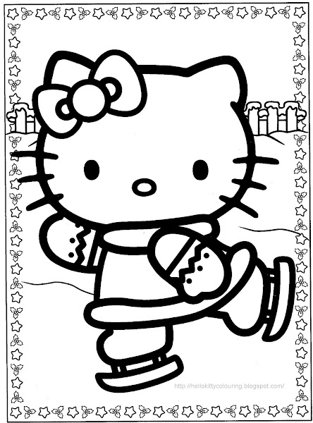 Hello Kitty Christmas Coloring Pages