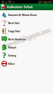 tampilan aplikasi android Kalkulator Sehat (rev-all.blogspot.com)