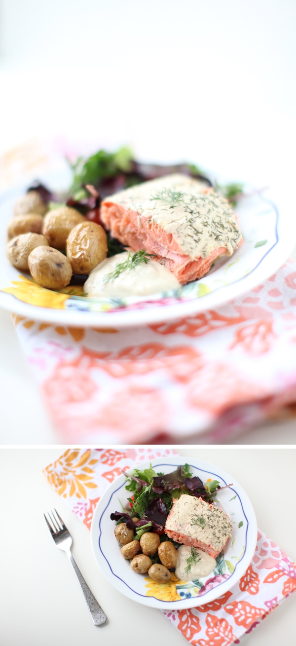 Mustard & Dill Yogurt Baked Salmon The Colorful Living Project
