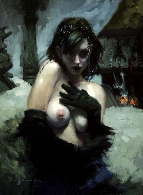 Jeremy Mann pinturas a óleo mulheres sensuais seminuas peitos