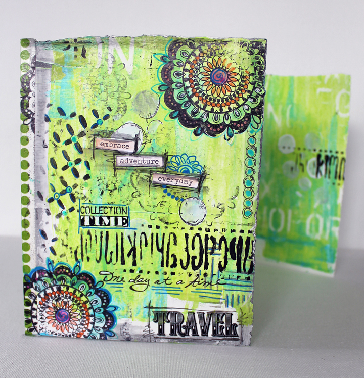My Art Adventures Mixed Media Accordion travel journal
