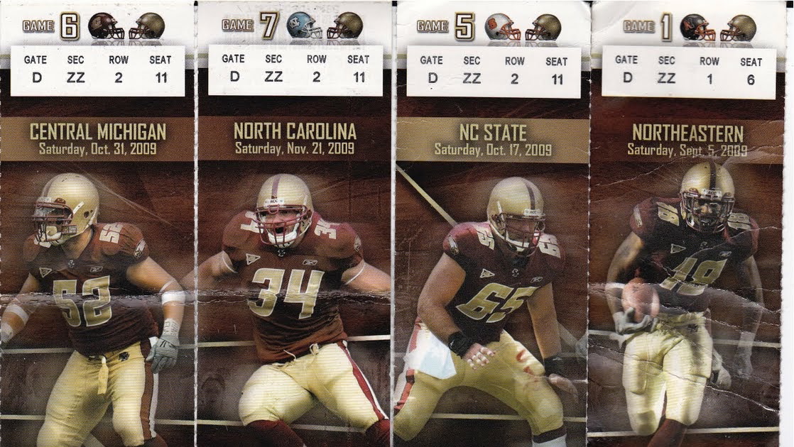 My Life Scanned: Boston College Football Tickets, Part 1