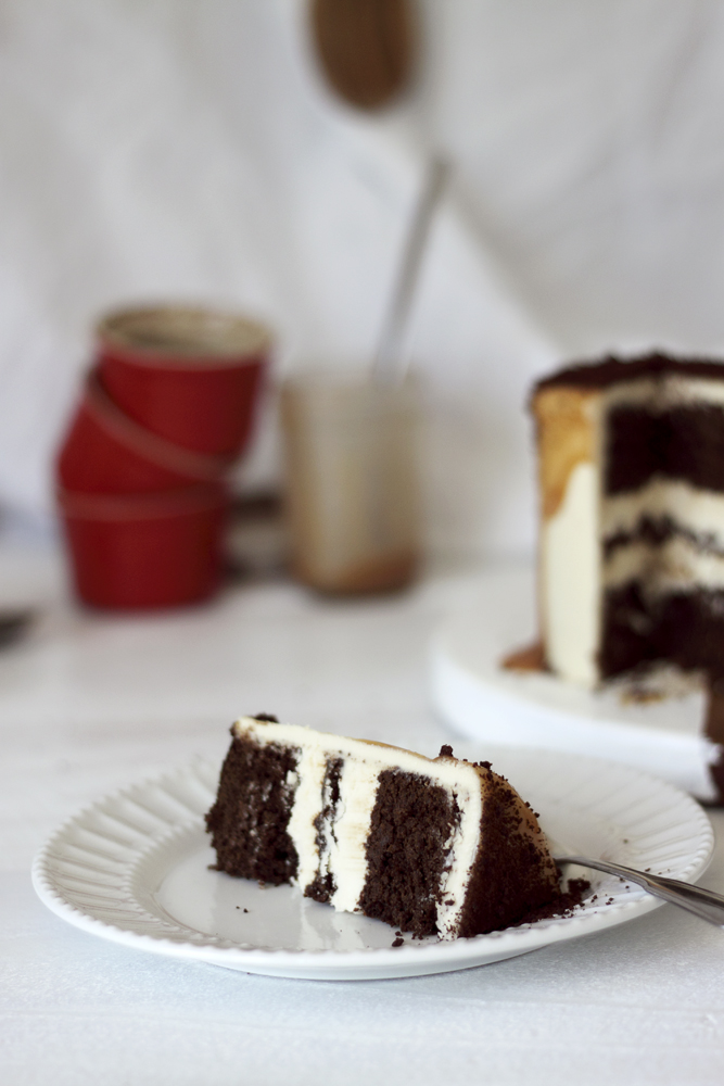 Always With Butter Chocolate Molasses Cake with Salted Caramel Buttercream