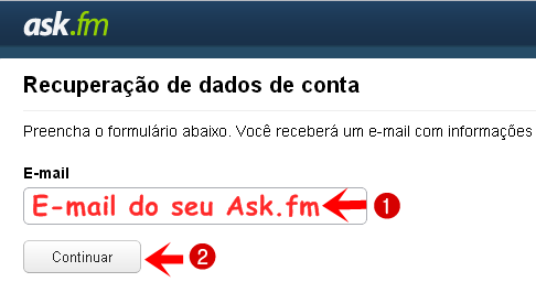 E-mail de cadastro do Ask