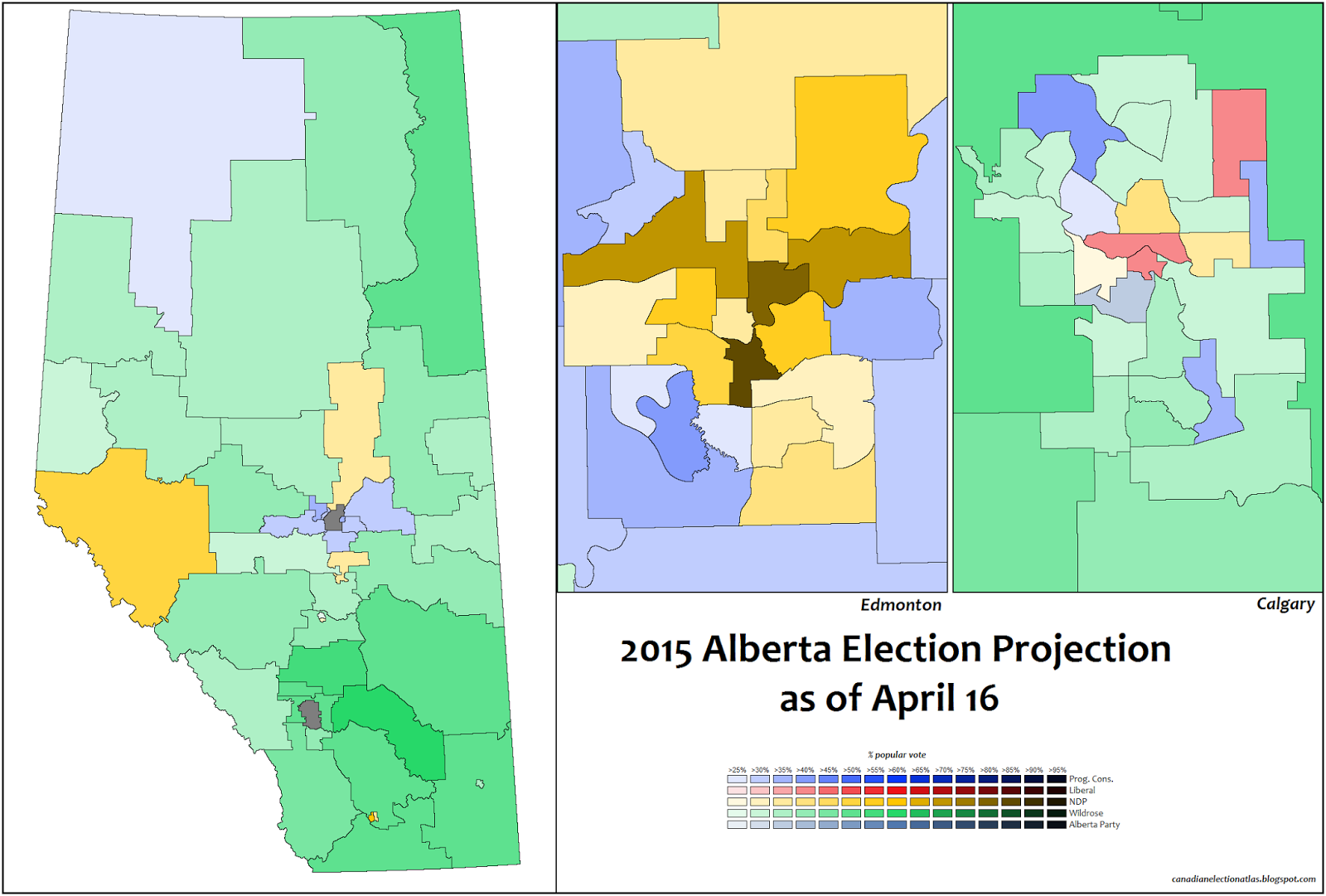 Canadian Election Atlas 2015 Alberta election projection 1 (What's