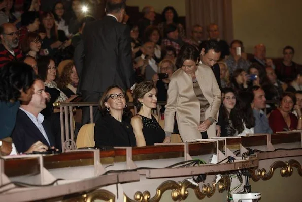 King Felipe of Spain and Queen Letizia of Spain attend the tribute to US filmmaker Francis Ford Coppola at the Jovellanos Theatre in Gijon