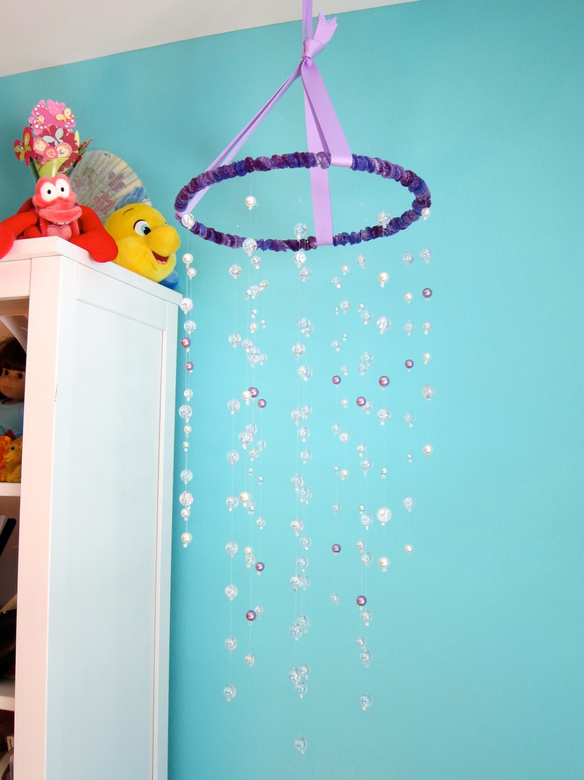 All Sorts of Random Little Mermaid Room Bubble Mobile Tutorial