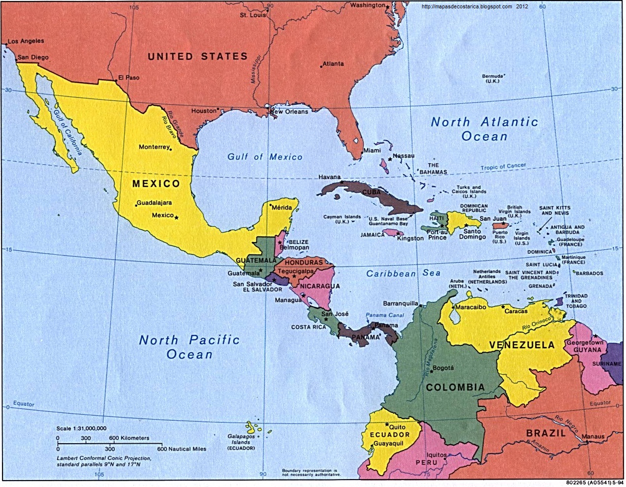 Mapa Centro America