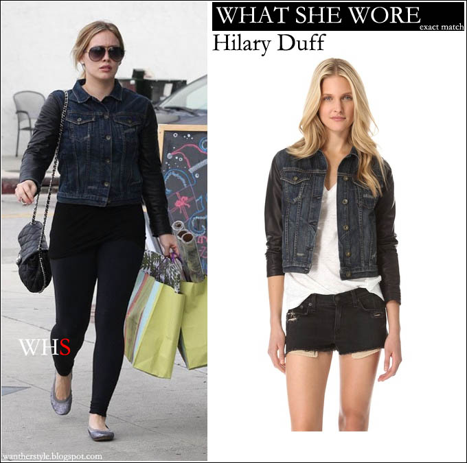black denim jacket celebrity