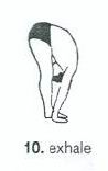 Surya Namaskar Tenth Posture Namaskara Hastapadasana