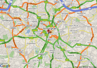 Street Map Birmingham City Street Map Birmingham City