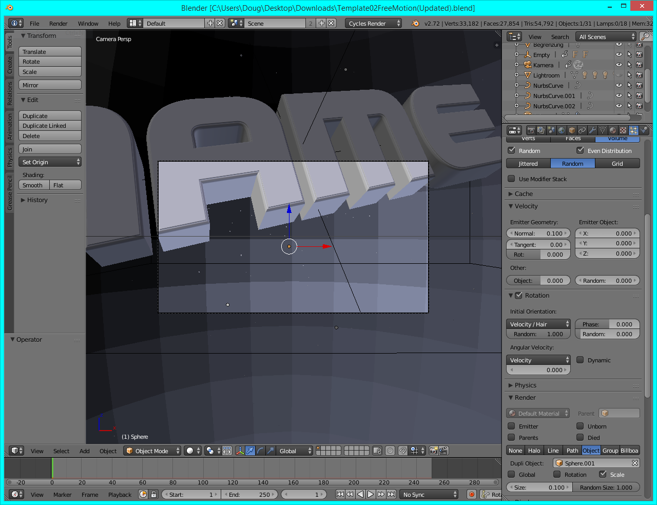 How to Use A Template In Blender
