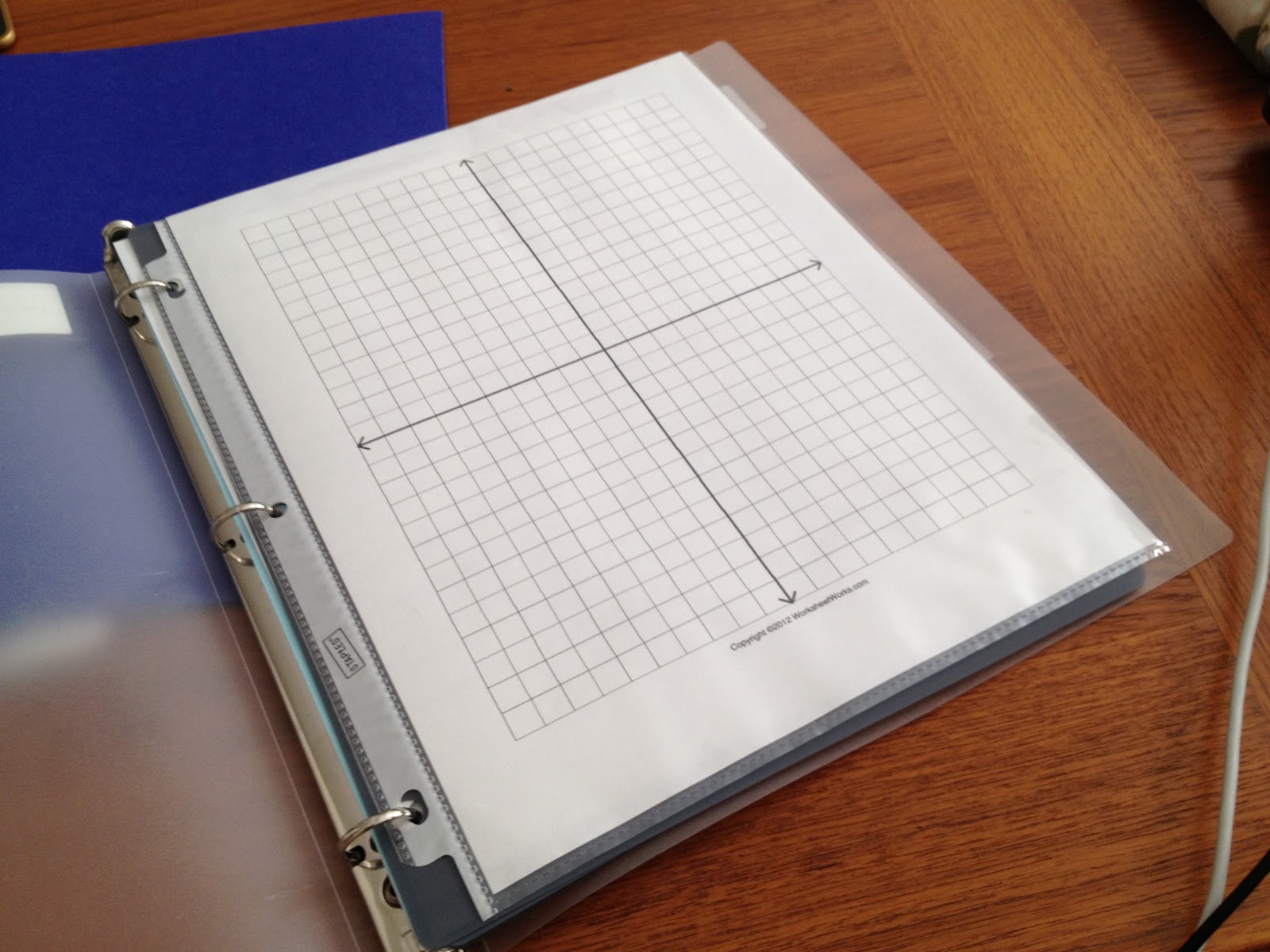 drawing on math binder system dry erase graph paper