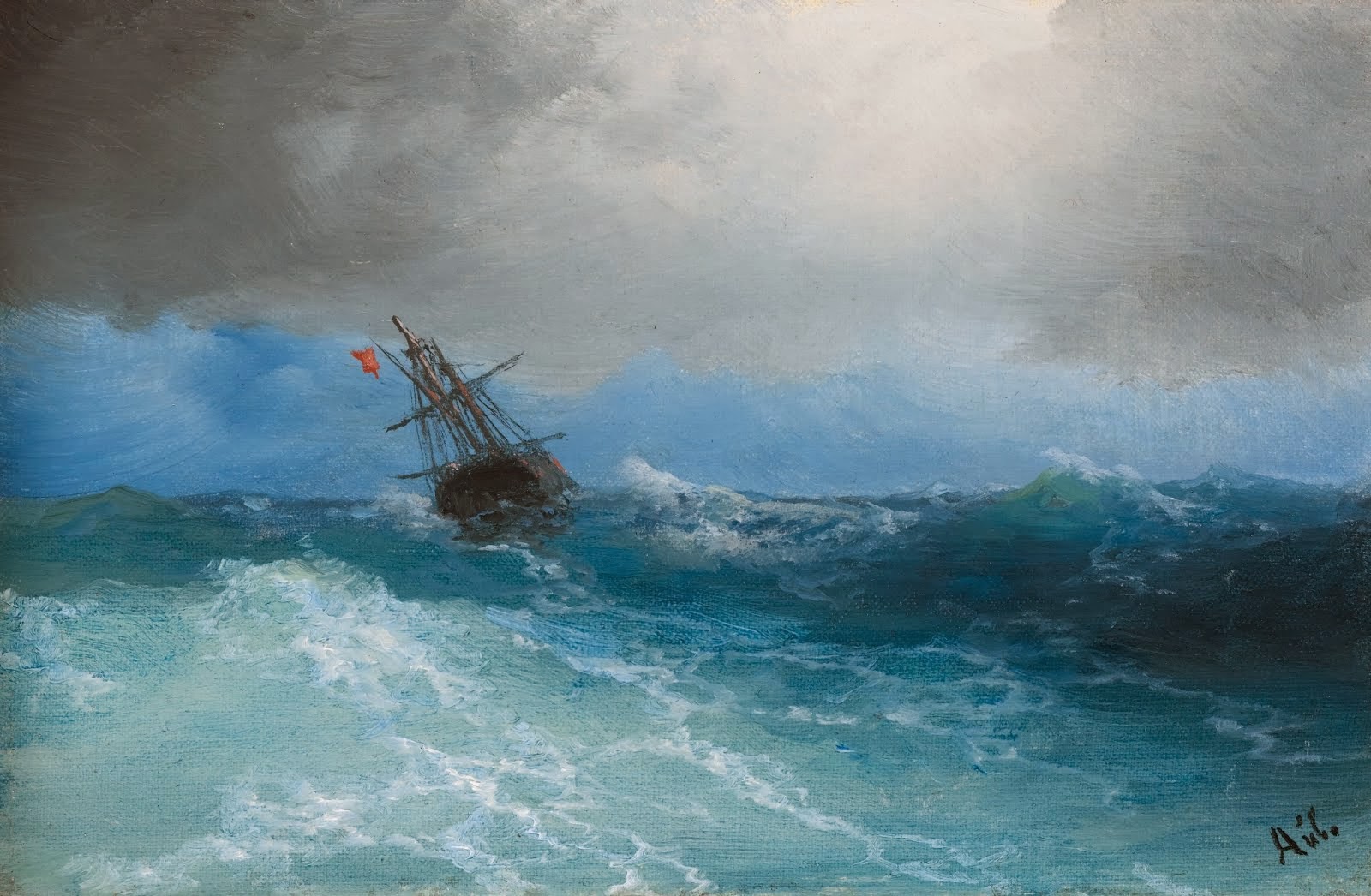 “Ship in Stormy Sea” 1858