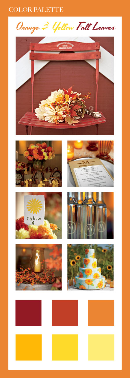 Wedding Inspirations Fall Color Palette You know that fall is coming