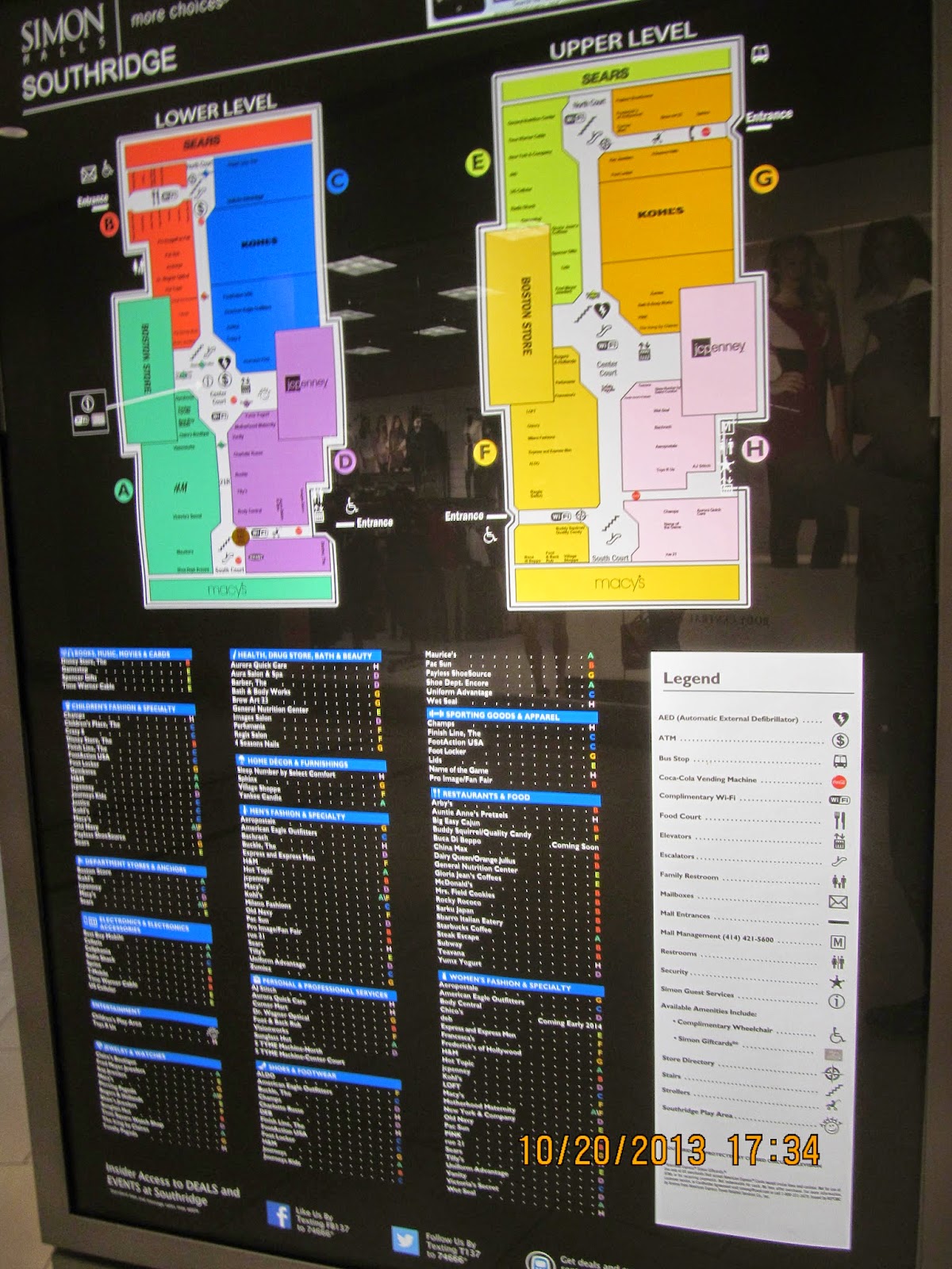 The Southbridge Mall Map