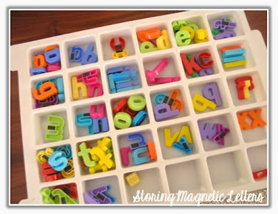 Clever Classroom blog Storing Magnetic Letters