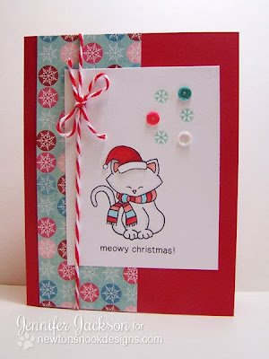 Meowy Christmas Kitty Card by Newton's Nook Designs! 
