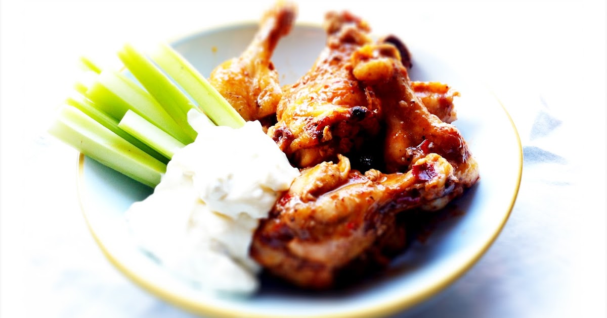Toast Chipotle Chicken Wings with Blue Cheese Dressing and Celery