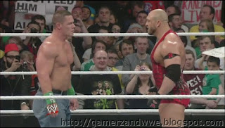 John Cena and Ryback facebook during the end of WWE raw held on 05/11/2012