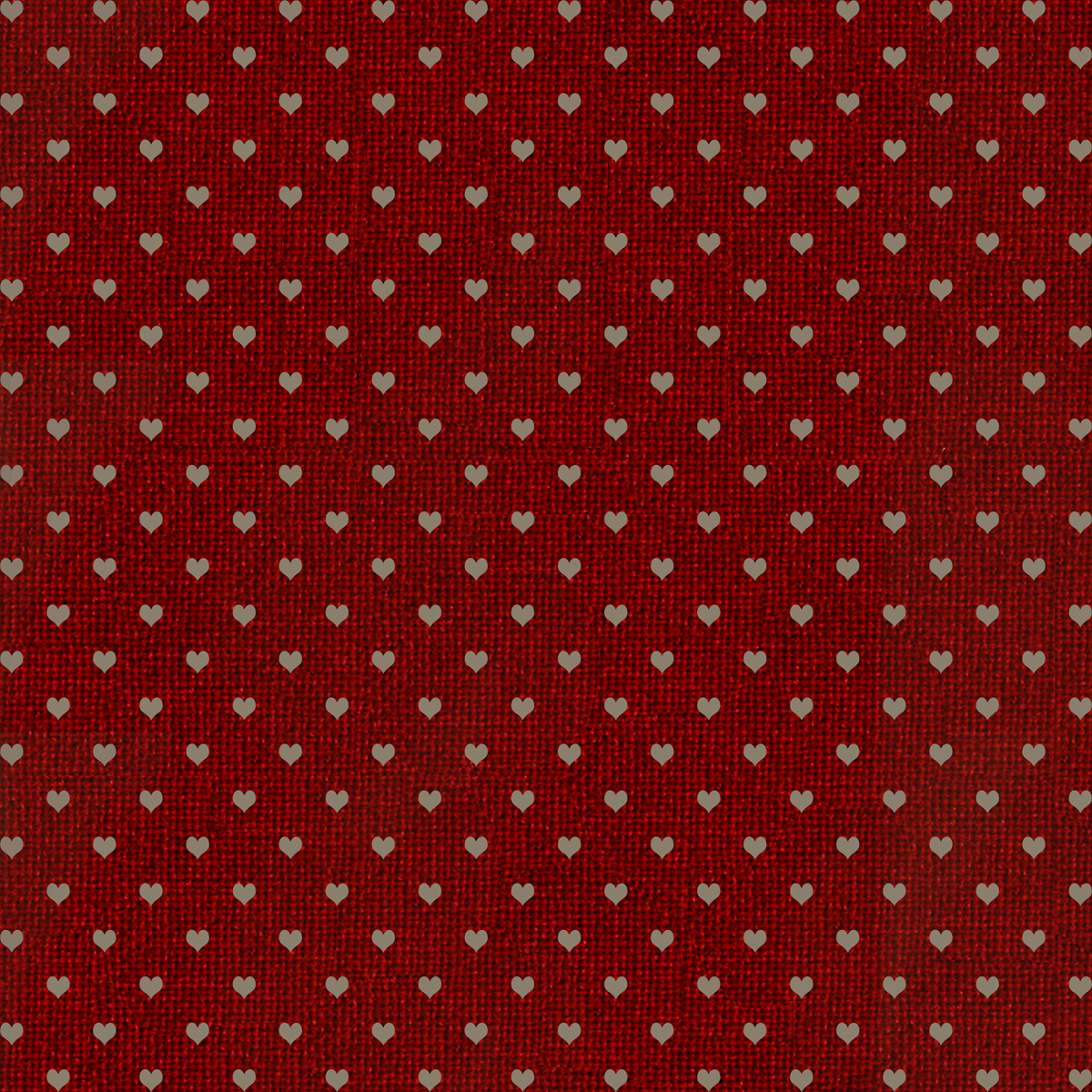 Free Hearts on Red Linen Digi Scrapbook Paper