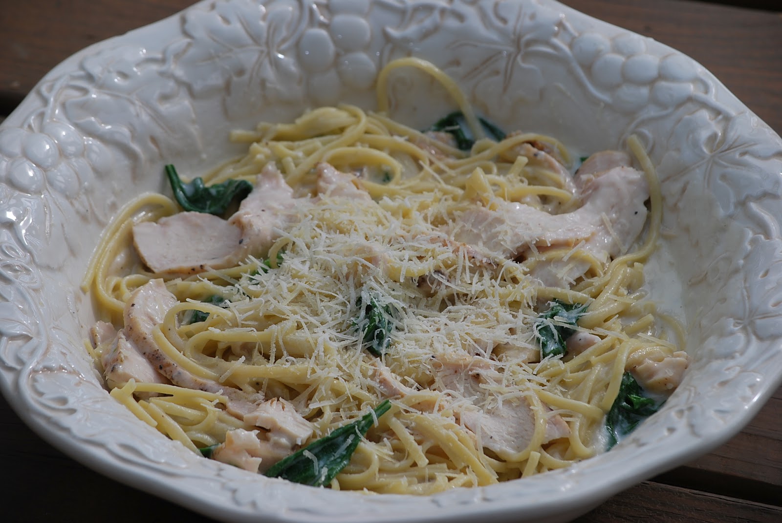 My story in recipes Grilled Chicken Florentine Pasta