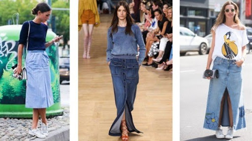 Best Denim Skirt Outfit Ideas for 2017/2018 Best Denim Skirt Outfit Ideas for 2017/2018