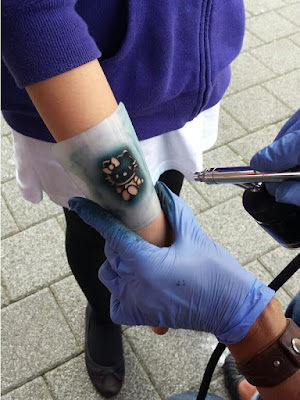 coole Airbrush Tattoo Aktion