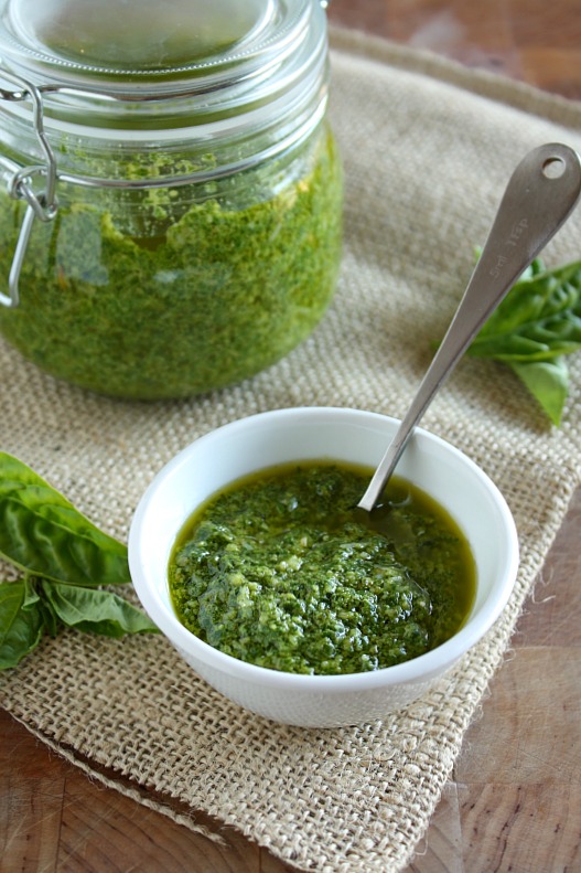 Vanilla Clouds and Lemon Drops Fresh Basil Pesto