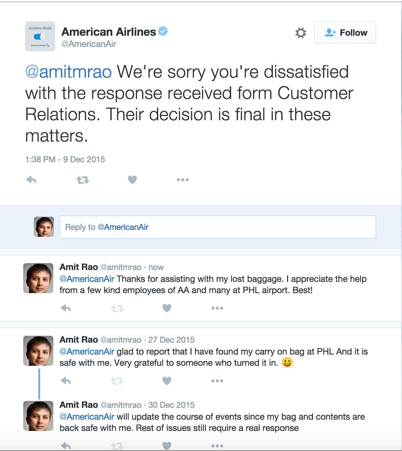 american airlines lost my bag