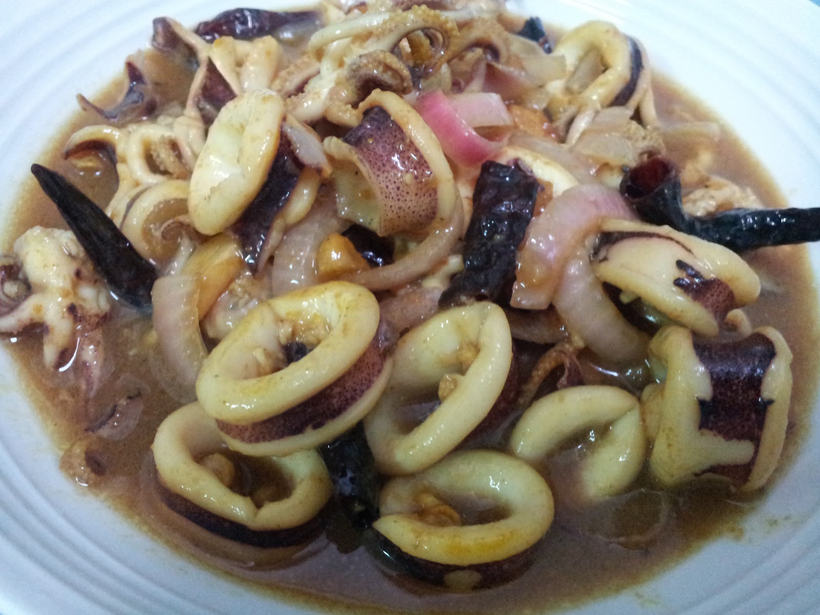 Buat Permata Hati Ku....: Sotong Masak Cili Kering