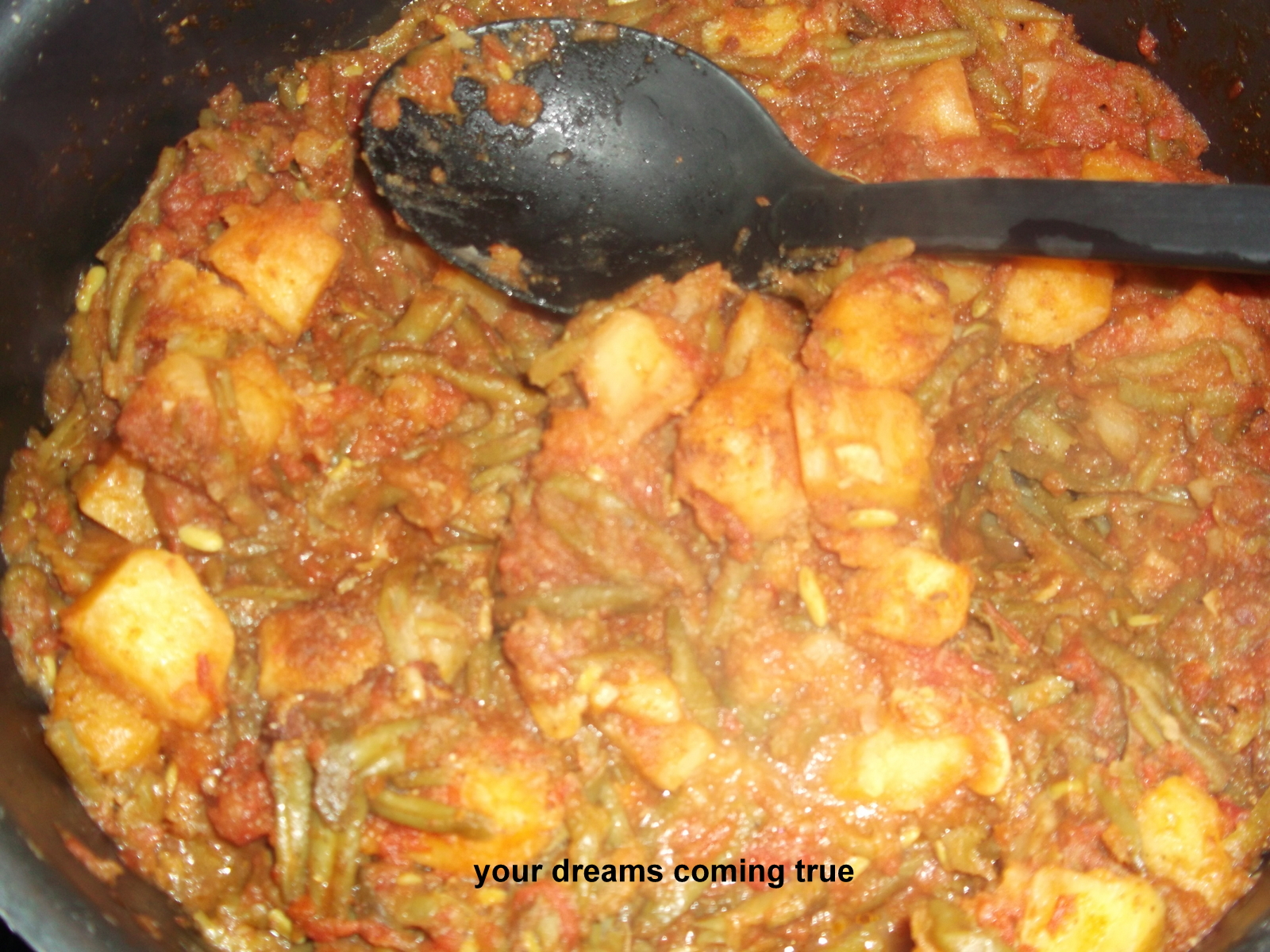 Curried String Beans With Potatoes...Family Meal