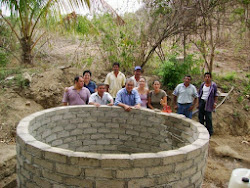 El pozo, la bomba de agua y el estaque.