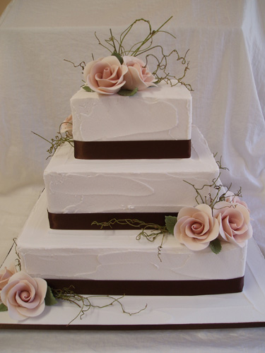 Square wedding cakes pictures