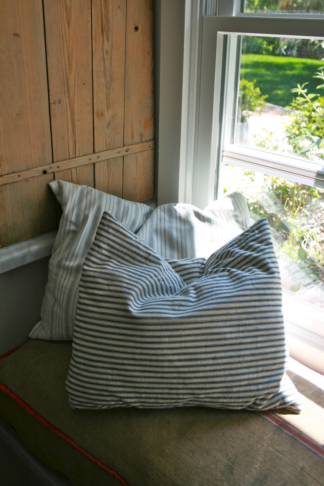 The Polished Pebble Window Seat Love & Pillows in the Kitchen