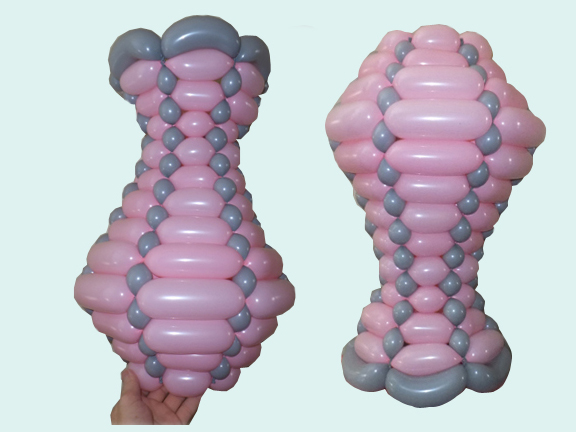 Как сделать вазу из воздушных шаров видео