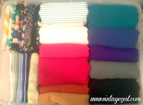 Organizing and Folding Fabric on Diane's Vintage Zest!