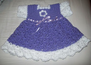 احلى ملابس للبنوتة Crochet+mauve+dress+2