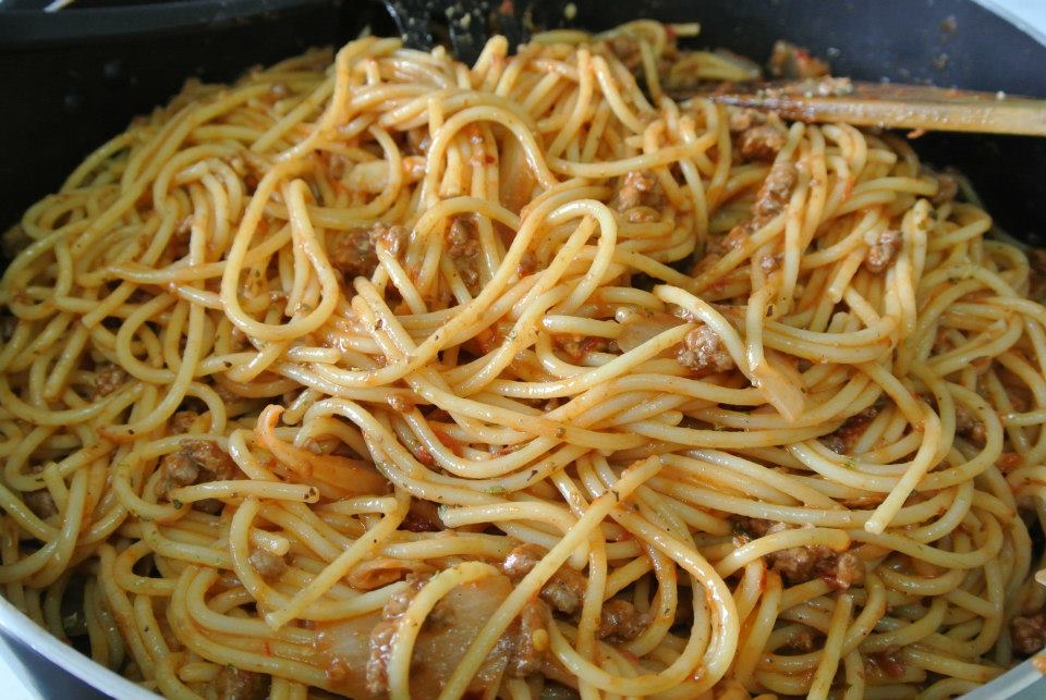 Cooking Monster PanFried Spaghetti