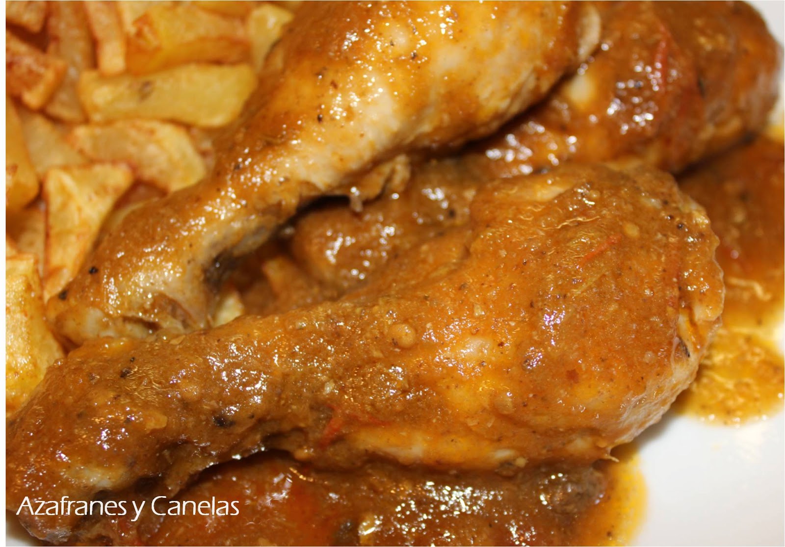 Pollo en salsa [Celebrando nuestros Dos años contigo] - Azafranes y Canelas