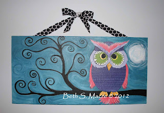 Whimsical Owl Painting